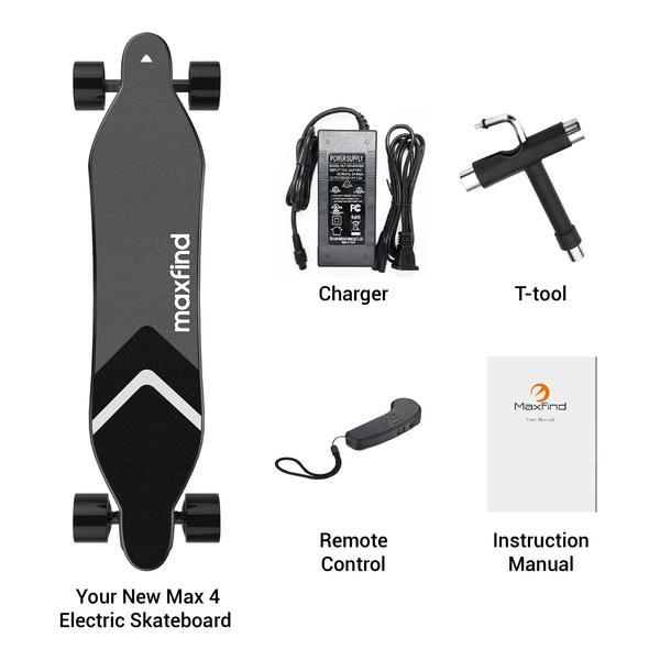 Maxfind Super Long Range Dual Motor Remote Bluetooth Max4 Electric Skateboard With Two Extended Battery's-Pro eRiders