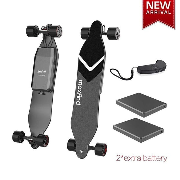 Maxfind Super Long Range Dual Motor Remote Bluetooth Max4 Electric Skateboard With Two Extended Battery's-Pro eRiders